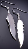 Silver & Coral Navajo Eagle Feather Earrings by Louise Joe 6D09K