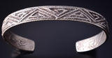 Silver Santo Domingo Pueblo Mountains & Valleys Bracelet by Gilbert Dino Garcia 5F04G