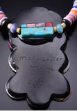 24" Santo Domingo Pueblo (Kewa) Multistone Flower Necklace by Mary Tafoya 6H31T