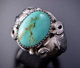 Size 12 Large Turquoise Men's Ring by Darrel Morgan 3E18H