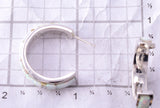 Silver & Opal Navajo Inlay Hoop Earrings by TSF 4A25F