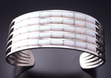 Silver & Opal Zuni Inlay Open Bracelet Cuff by Anson Wallace 6J30M