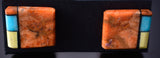 Santo Domingo Pueblo (Kewa) Multistone Post Earrings by Mary Tafoya 6D22B