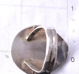 Vintage Size 10-1/4 Silver & Turquoise Navajo Handmade Ring 6D28U