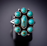 Size 7-1/4 Navajo Turquoise Ring by Martin Perry - Royston Turquoise 6K22Z