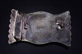 Vintage Silver & Turquoise Navajo Handmade Shooting Arrow Buckle 5H21A