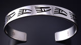 Vintage Silver Hopi Bear Claw Design Bracelet by Kendrick Lomayestewa - 5K17R