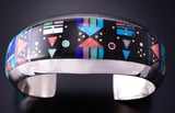 Silver Multistone Navajo Inlay Yei Bi Chei Wide Bracelet by Jim Harrison 4C13B