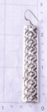 Silver Navajo Handstamped Long Earrings 4K07D