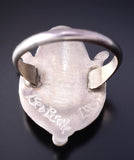 Size 6-3/4 Silver Multistone Zuni Inlay Corn Ring by Beverly Etsate 5L07N