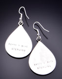 Silver & Coral Multistone Navajo Inlay Hummingbirds Earrings by Raymond Boyd 3F12K