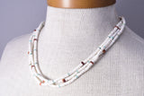 21" Three Strand Santo Domingo Kewa Mulitstone Necklace by Randy Garcia - 5H25O