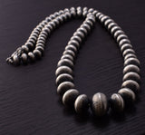 Deal of the Day - Handmade Navajo Pearl Graduated size Necklace by Bryannen Halwood 3M05D