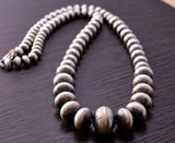 Deal of the Day - Handmade Navajo Pearl Graduated size Necklace by Bryannen Halwood 3M05D