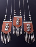 Deal of the Day - Leather and Navajo Pearls Necklace by Betta Lee