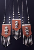 Deal of the Day - Leather and Navajo Pearls Necklace by Betta Lee