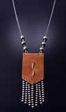 Deal of the Day - Leather and Navajo Pearls Necklace by Betta Lee