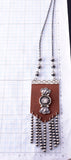 Deal of the Day - Leather and Navajo Pearls Necklace by Betta Lee