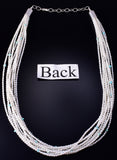 Fresh Water Pearl w/ Turquoise Nuggets Navajo Necklace by Erick Begay 5H03G