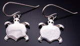 Silver Navajo Handmade Turtles Earrings by Allen Lee 5B19G