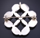 Silver & Turquoise Zuni Handmade Pendant & Brooch signed MK 5L26J