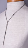 24 inch Navajo Silver Pearls Lariat Necklace 6J32K