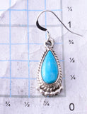 Silver & Turquoise Navajo Tear Drop Earrings by Sharon McCarthy 3J16Q