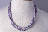 21" Three Strand Purple Amythyst & Turquoise Multistone Santo Domingo Necklace by Randy Garcia 5H25N