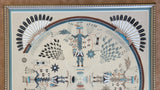 Navajo Sandpainting by Rosie Yellowhair - Fire Dance - 6D02T