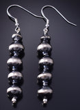 Silver Navajo Pearls Stacked Earrings by Treva Jim 5G16U