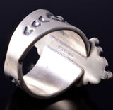 Size 8 - Silver & Sonoran Gold Turquoise Navajo Handmade Ring by Daniel Benally 5L13Y