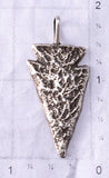 Silver Navajo Tufacast Arrowhead Pendant by Ravis Henry 6H06E