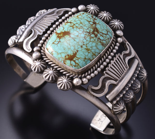 Silver & Turquoise Navajo Handmade Bracelet by Michael Calladitto 6D07D