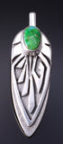 Silver 7 Sonoran Gold Turquoise Navajo Eagle Feather Pendant Shirley Henry 5L13U