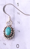 Small Black Onyx Dangle Earrings Navajo Handmade 4H28A