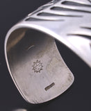 Vintage Silver Hopi Handmade Strong Bear Claws Bracelet Riley Polequaptewa 5K22B