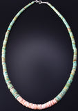 19" Santo Domingo Pueblo (Kewa) Turquoise Multistone Necklace by Randy Garcia - 5H25M