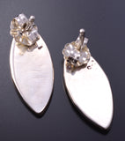 Silver & Turquoise Multistone Zuni Inlay Post Earrings by Ada Bowannie 4H27Q