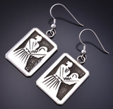 Silver "Navajo Woman & Child" Ansel Adams Earrings by Ravis Henry 6H06K