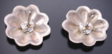 Silver Navajo Handmade Concho Post Earrings by Ravis Henry 6H06F