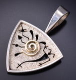 Vintage Petroglyph pendant Silver and 14k gold by Myron Panteah - 6K02Z
