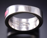 Size 12-1/4 Silver & Turquoise Multistone Navajo Inlay Mens Ring Jimmy Harrison 6F22F