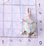 Silver & Opal Zuni Inlay Turtle Pendant by Amielda Peynetsa 3G05D