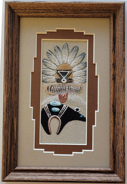Navajo Sandpainting by Michael Watchman Yei-Bi-Chei and Bear 6D01A