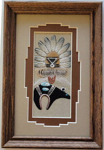 Navajo Sandpainting by Michael Watchman Yei-Bi-Chei and Bear 6D01A