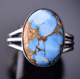 Size 8-3/4 Navajo Ring with Golden Hills Turquoise by Darrell Morgan 6K26E