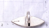Size 5-1/4 Silver & Mother of Pearl Zuni Inlay Long Ring 6F09Y