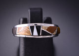 Size 6 Silver Multistone Navajo Inlay Ring by TSF 3L16O