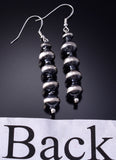 Silver Navajo Pearls Stacked Earrings by Treva Jim 5G16U