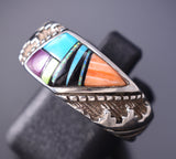 Size 7-1/4 Multistone Navajo Inlay Ring by Allen Lee 6K27C